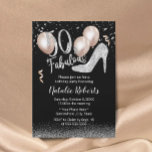 Fabulous 50 Silver High Heel Girl 50th Birthday Inbjudningar<br><div class="desc">Uppenbara 50 Silver High Heel Girl 50:e födelsedagsinbjudningar.</div>
