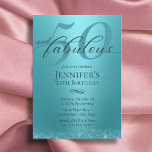 Fabulous 50 Turquise Typography 50 Birthday Inbjudningar<br><div class="desc">50 och Fabulous Turcos 50: e födelsedagsinbjudan.</div>
