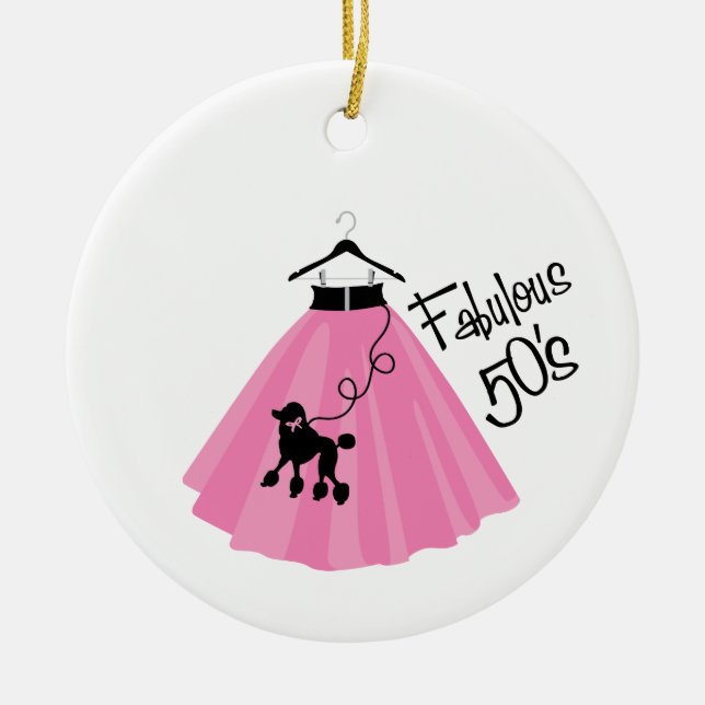 Fabulous 50's julgransprydnad keramik (Framsidan)