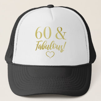 Fabulous 60 Birthday (Guld) Keps