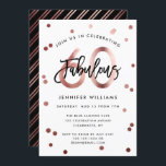 Fabulous 60:e | Den moderna Ro-Guld-bordelsedag Inbjudningar<br><div class="desc">Fira din fantastiska 60:e Födelsedagsfest med dessa moderna inbjudningar till eleganter med penselhandsbokstäver och faux ro guld/svart design. Bakgrunden till färg kan ändras under "anpassa ytterligare". Del av uppsättningen "Fabulous 60:e".</div>