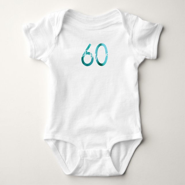 Fabulous 60:e | Modern Elegant Teal Chic Birthday T Shirt (Framsida)