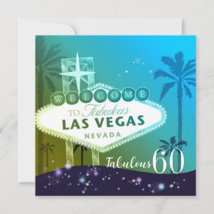 FABULOUS 60 Las Vegas-Födelsedagsfest Inbjudningar
