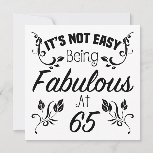 Fabulous 65e Birthday Kort (Framsida)