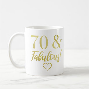 Fabulous 70 Birthday (Guld) Kaffemugg