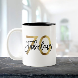 Fabulous 70:e   Den moderna Elegantens Chic Guld f Två-Tonad Mugg