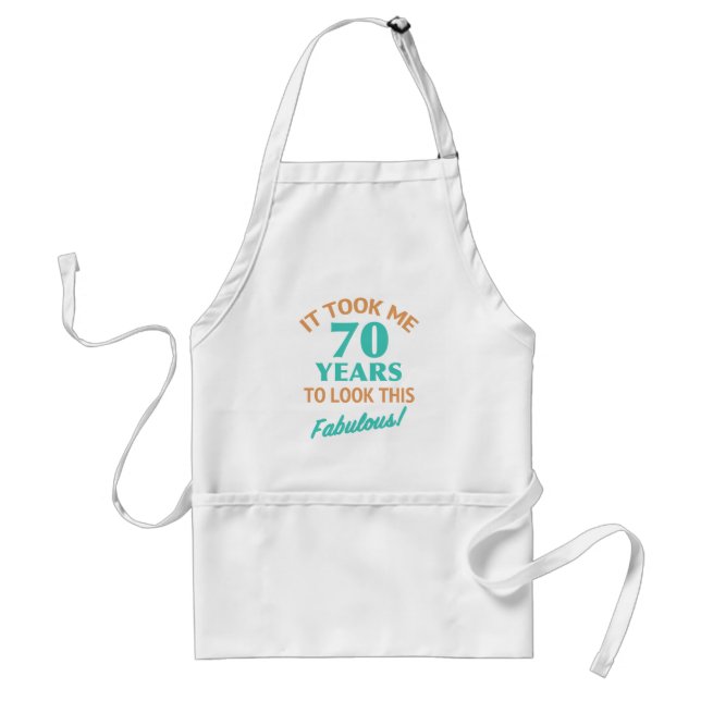 Fabulous 70:e födelsedagen förkläde (Framsidan)