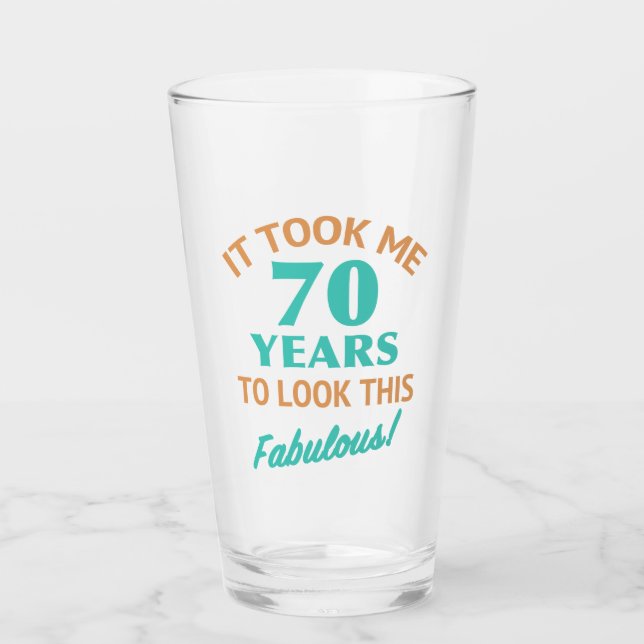 Fabulous 70:e födelsedagen glaskopp (Framsida)