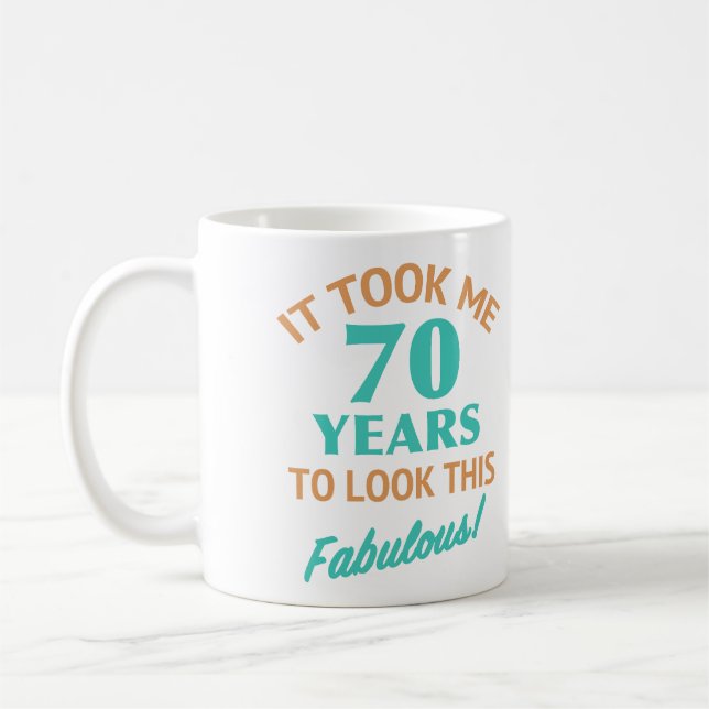 Fabulous 70:e födelsedagen kaffemugg (Vänster)