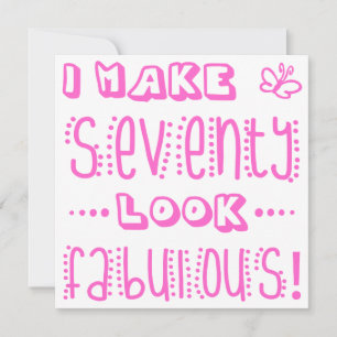 Fabulous 70:e födelsedagen kort