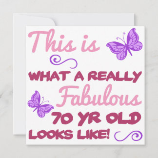 Fabulous 70:e födelsedagen kort