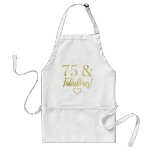 Fabulous 75:e Birthday (Guld) Förkläde