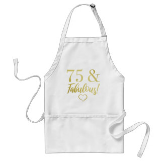 Fabulous 75:e Birthday (Guld) Förkläde