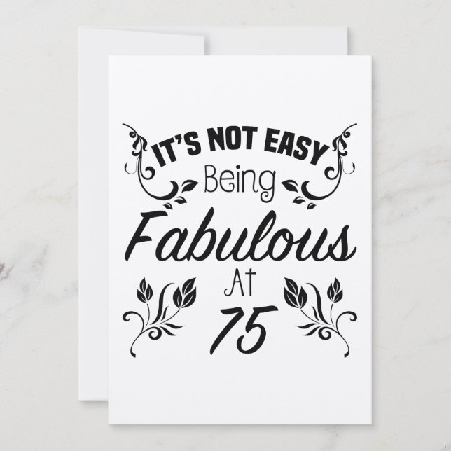 Fabulous 75:e Birthday Kort (Framsida)