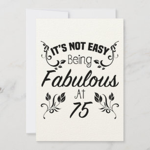 Fabulous 75:e Birthday Kort