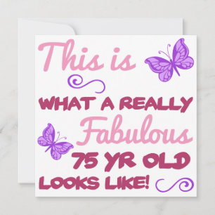 Fabulous 75:e Birthday Kort