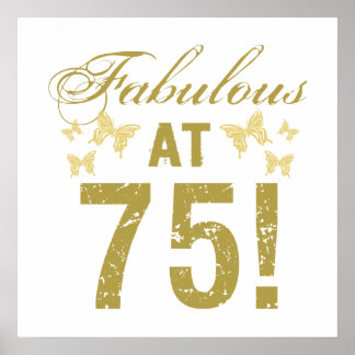 Fabulous 75:e Birthday Poster