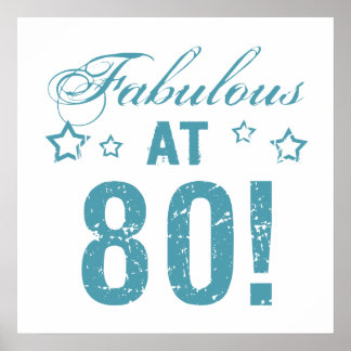 Fabulous 80:e födelsedagen poster