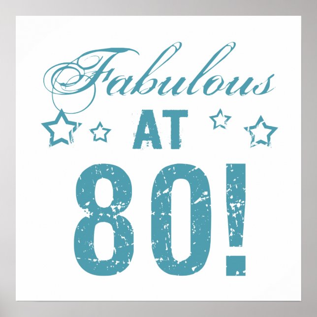 Fabulous 80:e födelsedagen poster (Framsidan)
