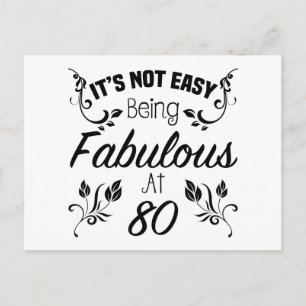 Fabulous 80:e födelsedagen vykort