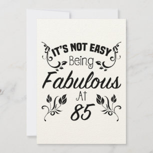 Fabulous 85:e födelsedagen kort