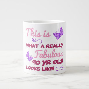 Fabulous 90:e Birthday Jumbo Mugg