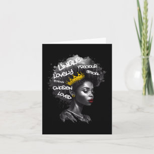 Fabulous Afro Black Woman med inflytande på Ord oc Kort