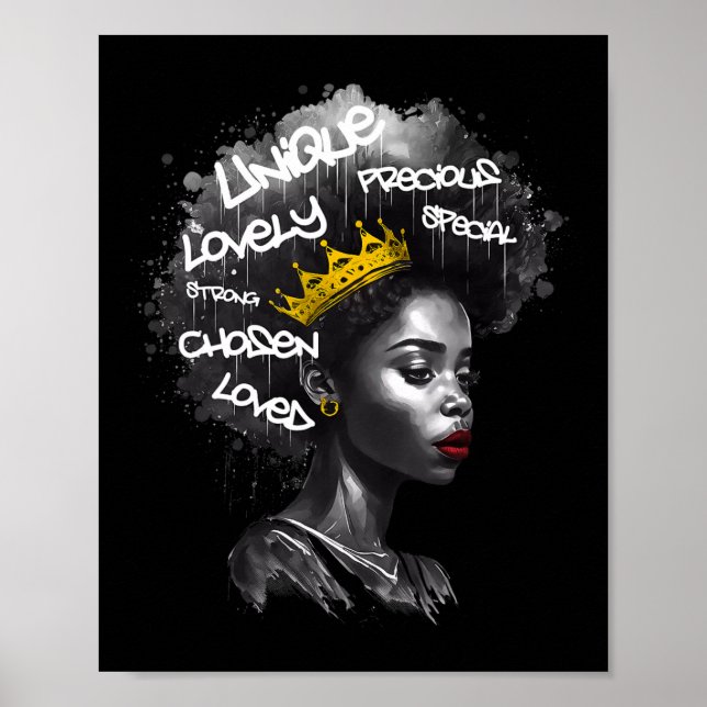 Fabulous Afro Black Woman med inflytande på Ord oc Poster (Framsidan)