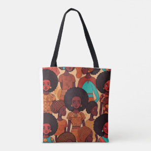 Fabulous Afro Girls, tvåsidig, tote Tygkasse