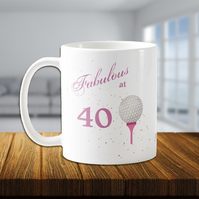 Fabulous at 40 Golf Personlig Kaffemugg (Skapare uppladdad)