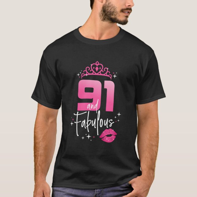 Fabulous At 91 91St Chapter 91 T Shirt (Framsida)