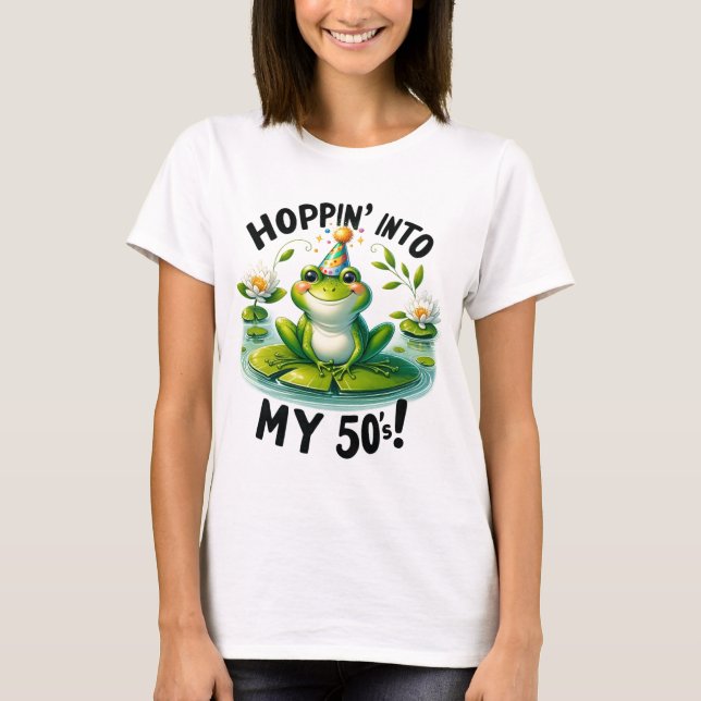 Fabulous at Femtio: Frogs läpp T Shirt (Framsida)
