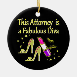 FABULOUS ATTORNEY DIVA DESIGN JULGRANSPRYDNAD KERAMIK