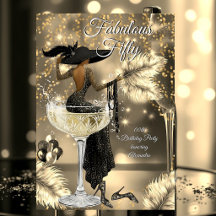 Fabulous Birthday Black Gold Dress Woman Champagne