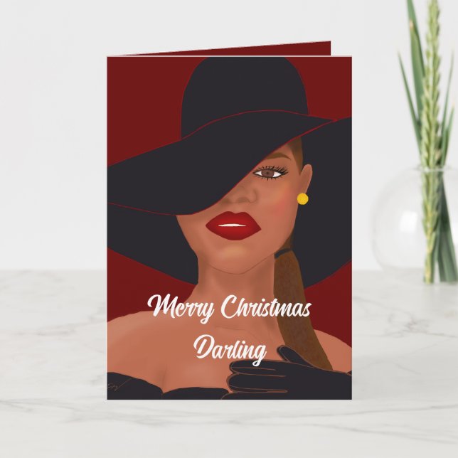 Fabulous Black Woman God jul Card Kort (Framsida)
