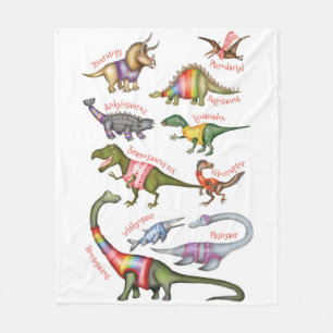 Fabulous dinosaurs fleece filet