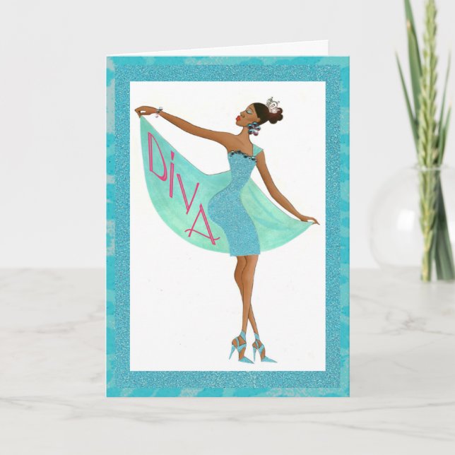 "Fabulous Diva"-kort Kort (Framsida)
