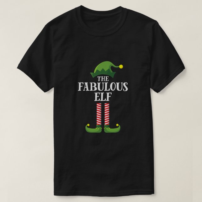 Fabulous Elf Matching Family Group jul Party T Shirt (Design framsida)