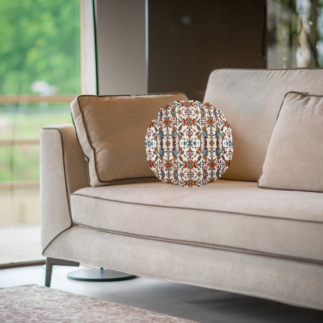 Fabulous Fall and Blue Rund Kudde (Skapare uppladdad)