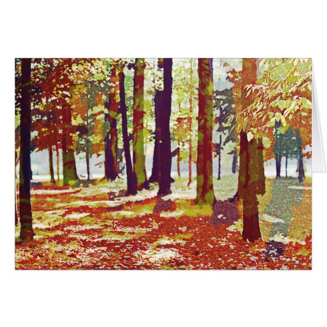 Fabulous fall Happy thanksgiving-kort Hälsningskort (Framsidan Horizontal)