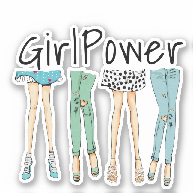 Fabulous Feet "Girl Power" Klistermärken (Framsida)