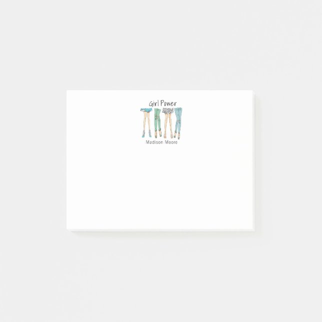Fabulous Feet "Girl Power" Post-it Block (Framsida)