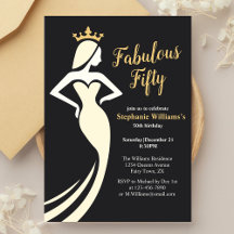 Fabulous femty Queen Golden Black 50:e födelsedage