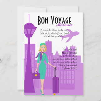 Fabulous Flight Attendant Inbjudningar