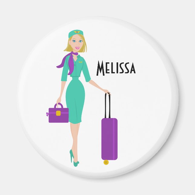 Fabulous Flight Attendant Magnet (Framsidan)