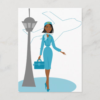 Fabulous Flight Attendant Vykort