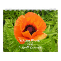 Fabulous Flowers 15-månaderskalender