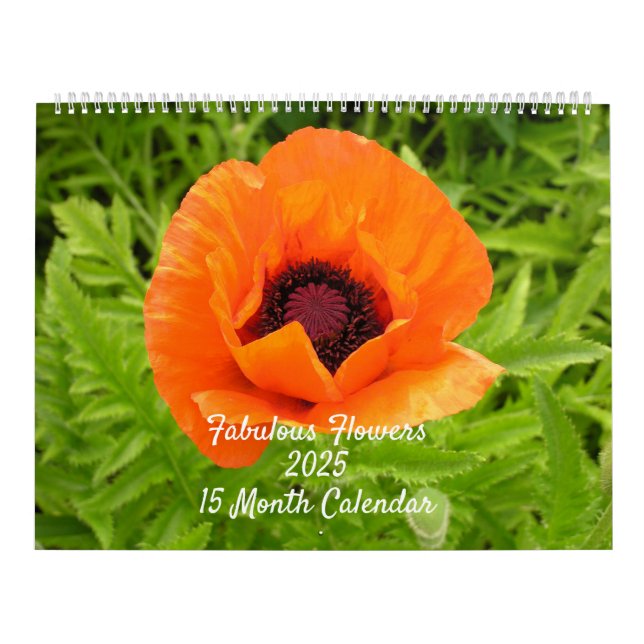 Fabulous Flowers 15-månaderskalender Kalender (Omslag)