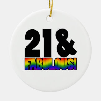 Fabulous Gay 21:a födelsedagen Julgransprydnad Keramik