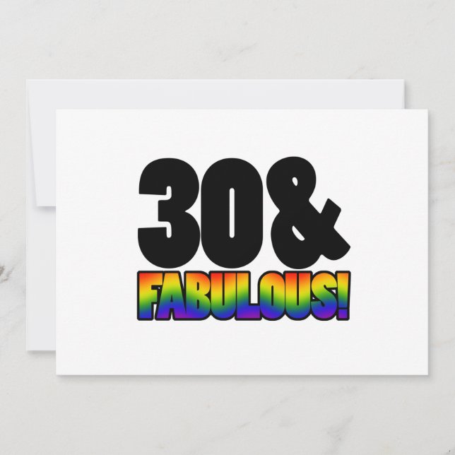 Fabulous Gay 30års födelsedag Kort (Framsida)